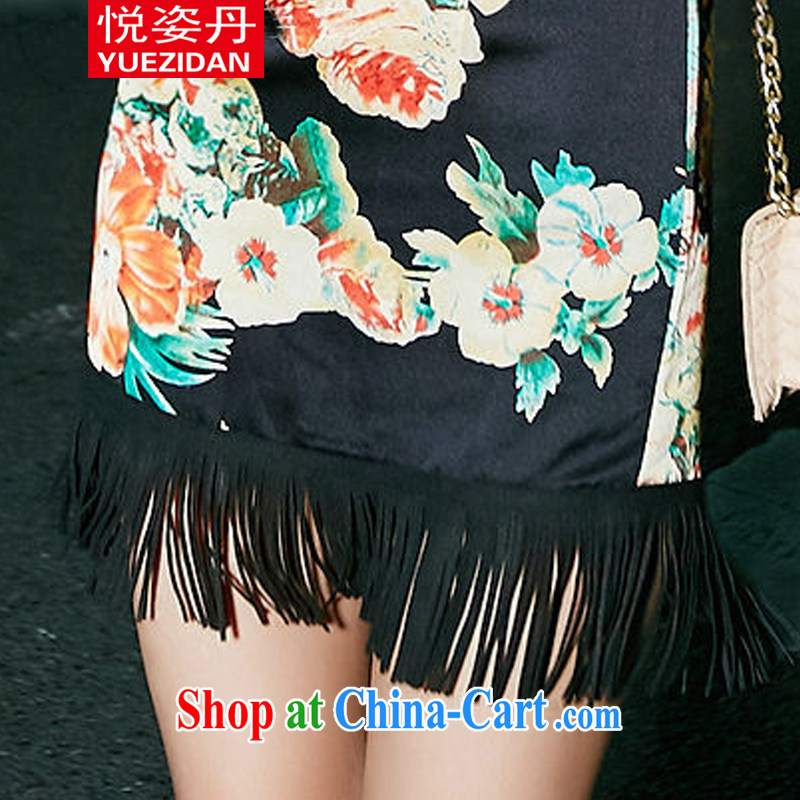Yue Chi Dan 2015 retro China wind emulation, stamp duty beauty package and class, dresses, dress suits L, colorful Dan, shopping on the Internet