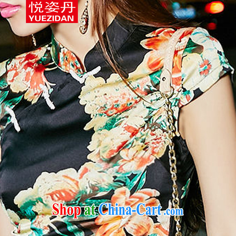 Yue Chi Dan 2015 retro China wind emulation, stamp duty beauty package and class, dresses, dress suits L, colorful Dan, shopping on the Internet
