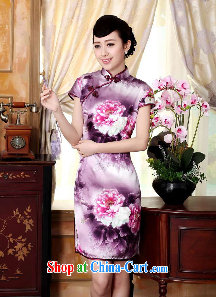 In accordance with the conditions in summer and stylish new retro improved autumn colors Peony silk poster positioning take short, cultivating cheongsam dress LGD/Z #0023 figure 2 XL pictures, price, brand platters! Elections are good character, the national distribution, so why buy now enjoy more preferential! Health