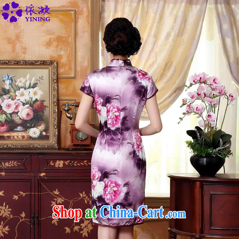 According to fuser summer stylish new ladies retro ethnic wind Tang on the collar is tight poster cultivating short-sleeved Chinese cheongsam dress LGD/Z #0023 figure 2 XL, fuser, and shopping on the Internet