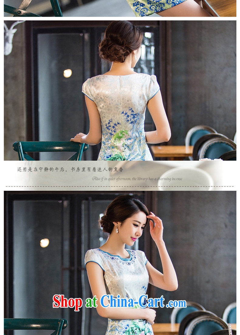 Sir David WILSON, cheongsam dress improved stylish 2015 new summer lady beauty short retro Peony stamp sincerely robe green XXXL pictures, price, brand platters! Elections are good character, the national distribution, so why buy now enjoy more preferential! Health