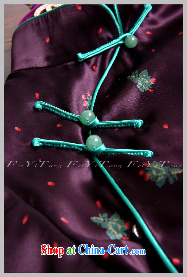 Pre-sale 2015 summer, Old Shanghai, for antique Chinese style qipao single female summer 22, M silk stamp of the wrinkled cheongsam dress J 50,604 purple book 20 days L pictures, price, brand platters! Elections are good character, the national distribution, so why buy now enjoy more preferential! Health