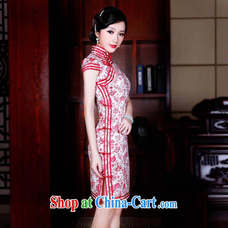 Unwind after the 2015 spring and summer, the cheongsam dress retro fashion improved cultivation cheongsam dress 5237 new 5237 red XXL sporting, wind, and shopping on the Internet