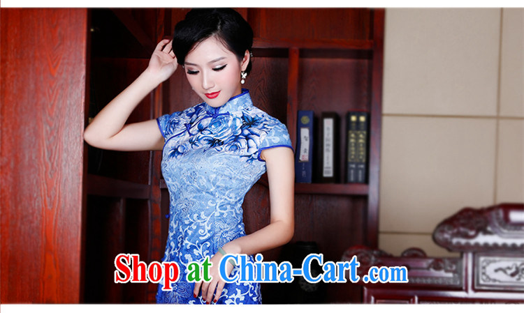 Wind Sporting Goods dresses are short and Stylish retro improved 2015 new cheongsam dress 5252 new 5252 blue XXL pictures, price, brand platters! Elections are good character, the national distribution, so why buy now enjoy more preferential! Health