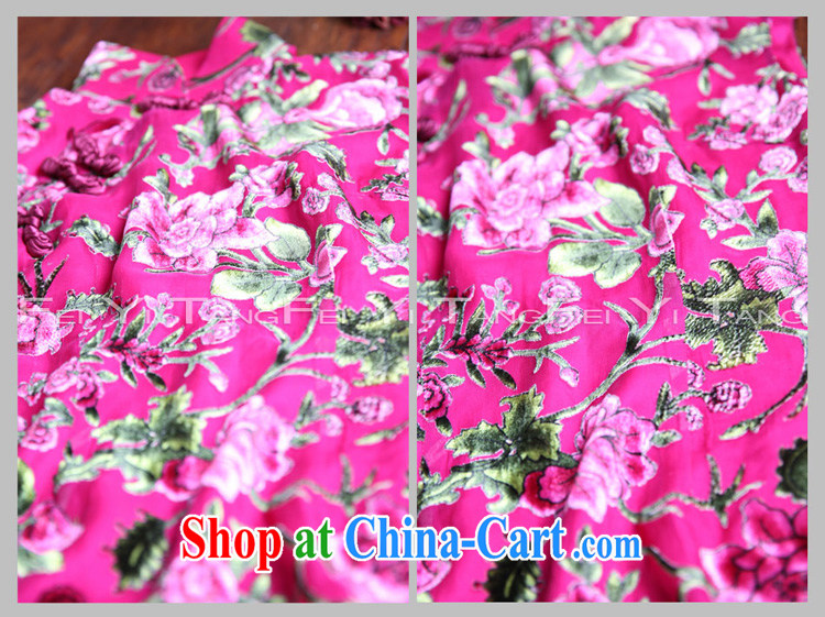Pre-sale 2015 summer Silk Cheongsam retro short-sleeved T-shirt Chinese Tang women summer short-sleeve and collar wool-clip Ethnic Wind the red pre-sale XL pictures, price, brand platters! Elections are good character, the national distribution, so why buy now enjoy more preferential! Health