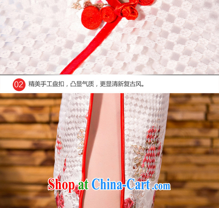 pro-am 2015 new daily improved stylish lace cheongsam dress, summer long, short-sleeved qipao dresses long 2XL pictures, price, brand platters! Elections are good character, the national distribution, so why buy now enjoy more preferential! Health