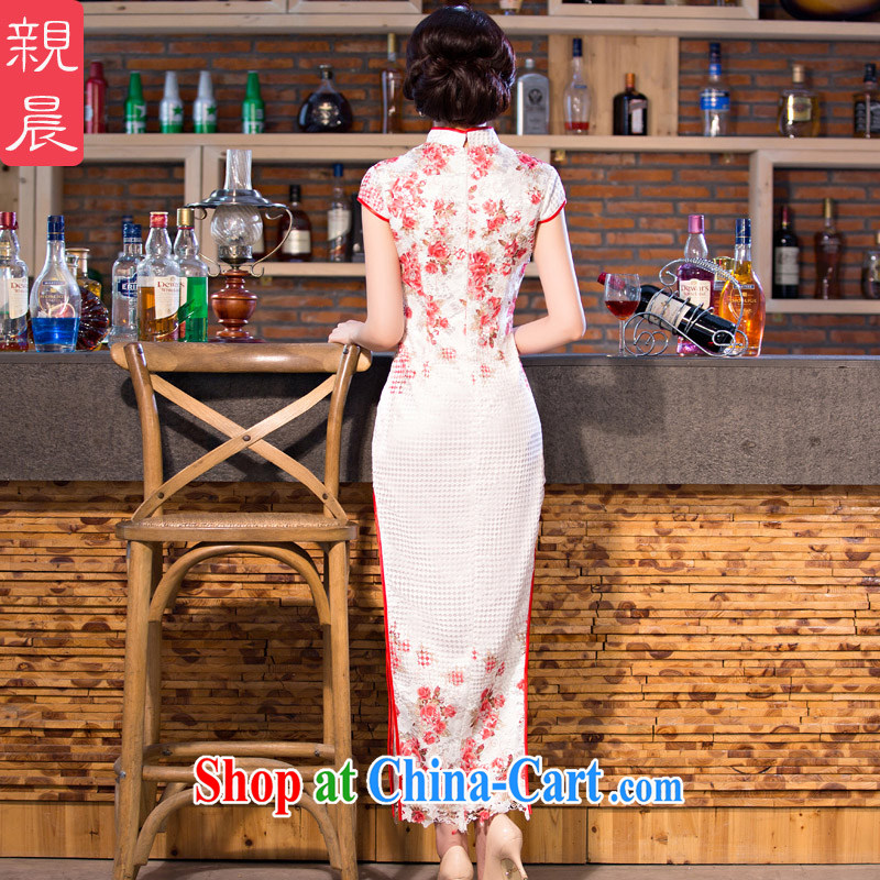 pro-am 2015 new daily improved stylish lace cheongsam dress, summer long, short-sleeved qipao dresses long 2XL, pro-am, shopping on the Internet