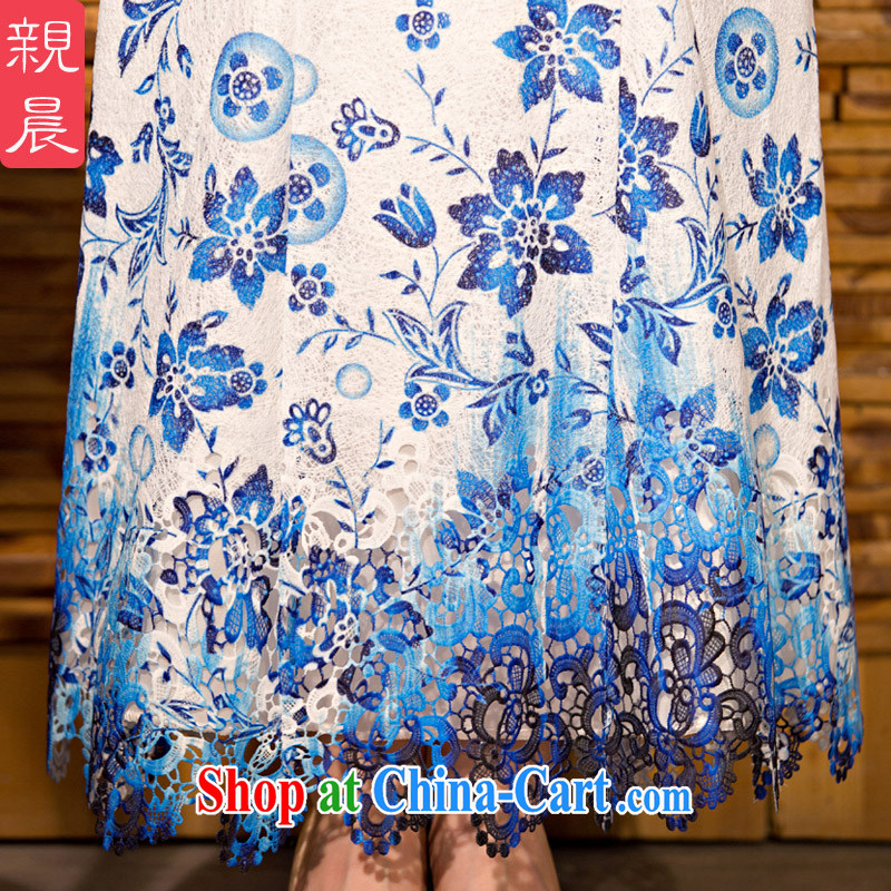 pro-am, new 2015 improved stylish lace cheongsam dress daily summer, long, short-sleeved qipao dresses long 2XL, pro-am, shopping on the Internet