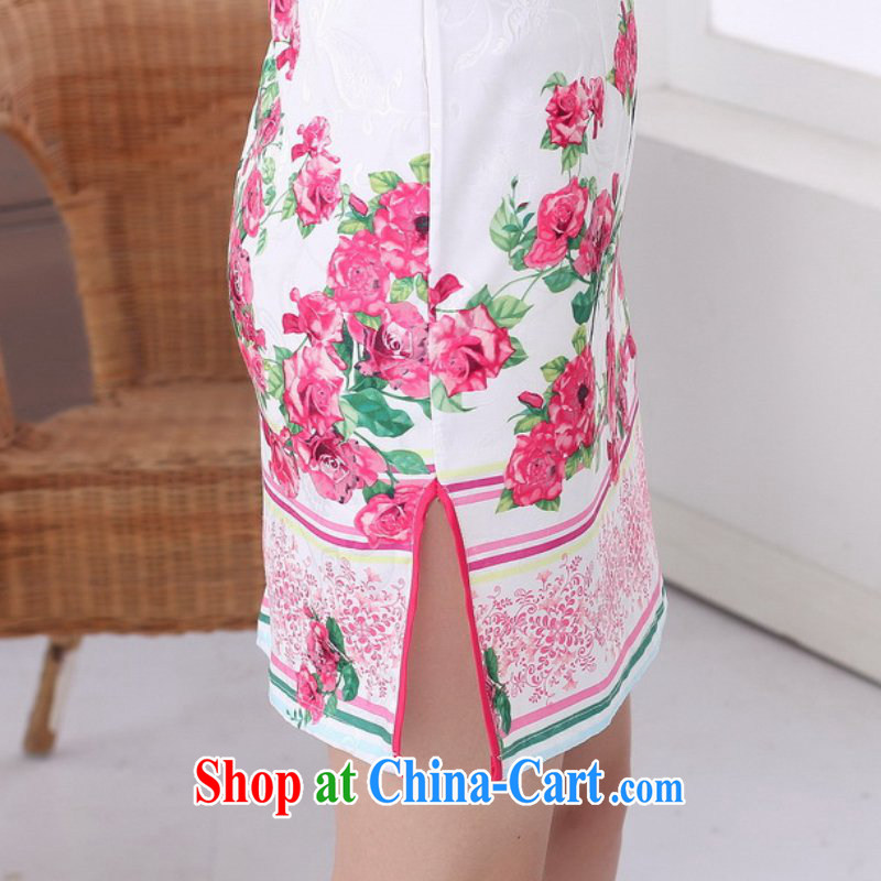 In accordance with the conditions and l summer fashion summer dress retro improved daily Tang on the collar is a hard-pressed cultivating short-sleeved Chinese cheongsam dress LGD/D #0006 figure 2 XL, in accordance with the situation, and, on-line shoppin