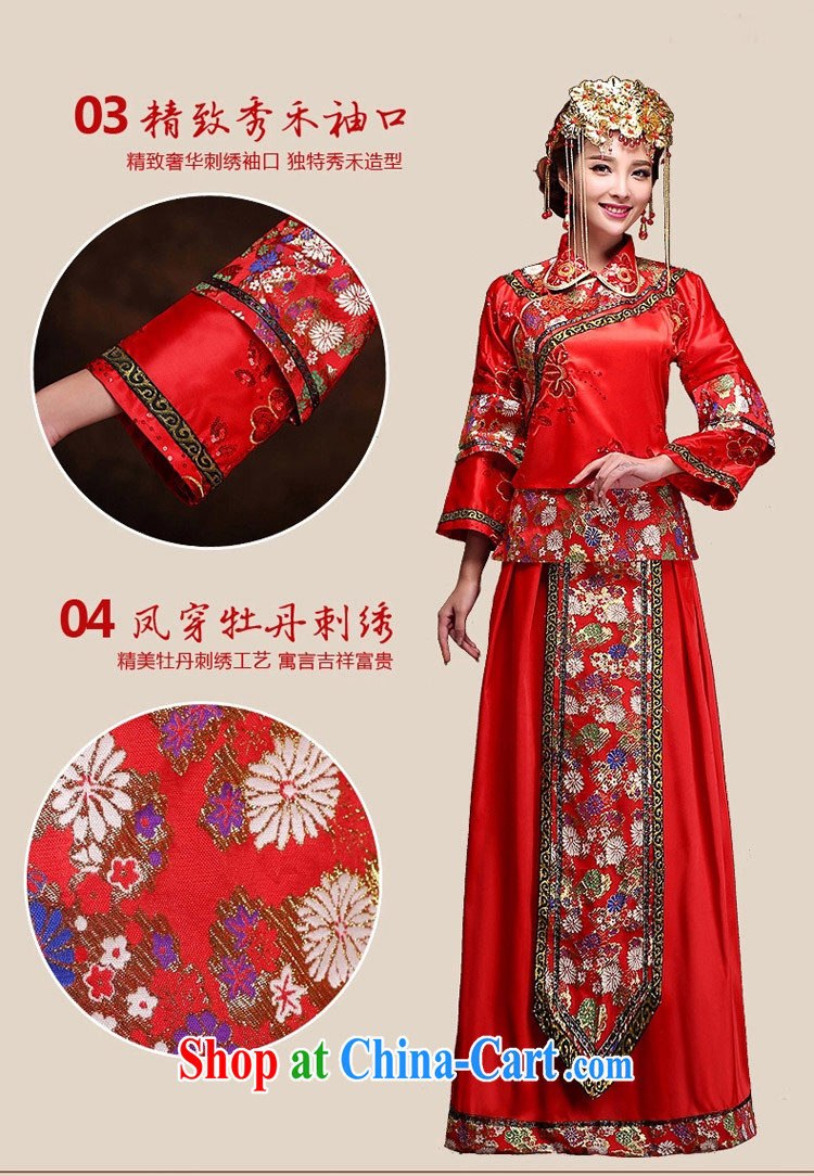 married love show reel summer clothing, bridal dresses costumes bride married Yi Chinese wedding long bridal toast clothing wedding dress red S pictures, price, brand platters! Elections are good character, the national distribution, so why buy now enjoy more preferential! Health