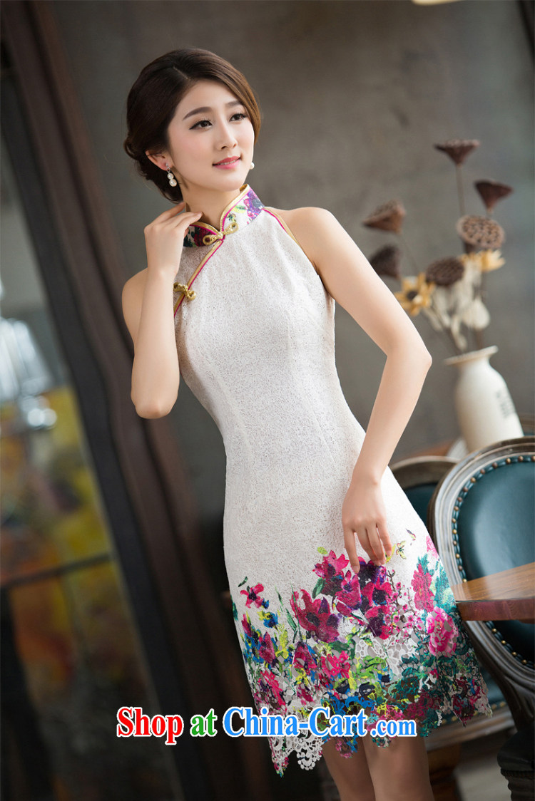 Non-you don't marry 2015 summer new improved Stylish retro short cheongsam dress lace daily dresses picture color 2 XL pictures, price, brand platters! Elections are good character, the national distribution, so why buy now enjoy more preferential! Health