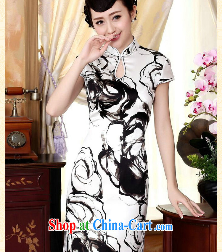 Take the silk retro classic water droplets, dos Santos for silk painting painting stretch Satin beauty double short cheongsam dress water color 2 XL pictures, price, brand platters! Elections are good character, the national distribution, so why buy now enjoy more preferential! Health