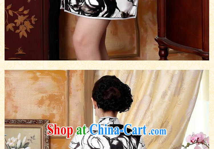 Take the silk retro classic water droplets, dos Santos for silk painting painting stretch Satin beauty double short cheongsam dress water color 2 XL pictures, price, brand platters! Elections are good character, the national distribution, so why buy now enjoy more preferential! Health