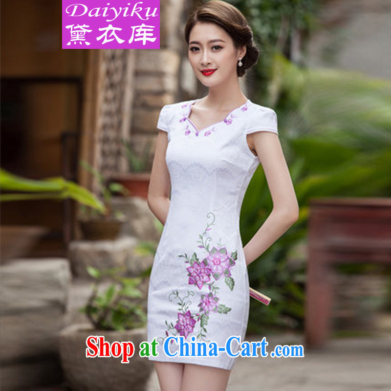 Diane Yi Library 2015 new dresses spring and summer with stylish short, Retro dresses dresses daily dress qipao gown Map Color XXL, Diane Yi Library (DAIYIKU), online shopping