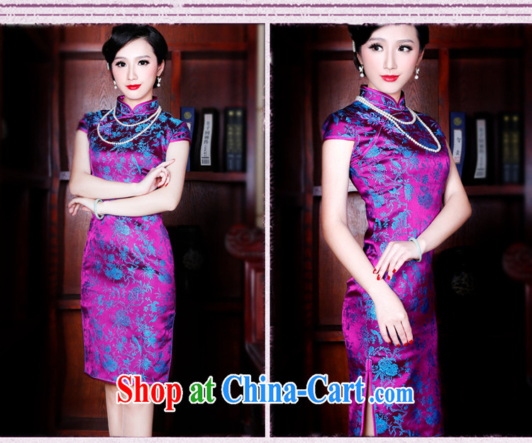 Unwind after the 2015 spring and summer new dresses, high-end dress Stylish retro improved cheongsam dress dress 5221 new 5221 purple XXL pictures, price, brand platters! Elections are good character, the national distribution, so why buy now enjoy more preferential! Health