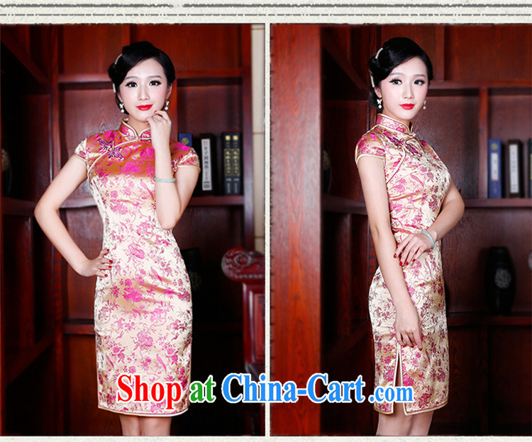 ruyi, 2015 new outfit serving toast spring fashion cheongsam dress short summer dresses beauty 5223 new 5223 yellow XXL pictures, price, brand platters! Elections are good character, the national distribution, so why buy now enjoy more preferential! Health