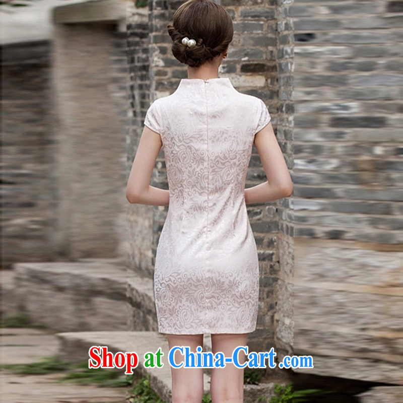 NSF summer 2015 new female fashion improved cheongsam dress daily beauty dresses short Chinese Dress summer apricot XXL, NSF, shopping on the Internet