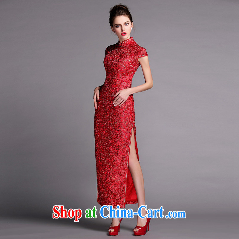 Long dresses 2015 new dress summer wedding dress improved cultivation video thin retro Park Ki-mouth robe skirt red XXL, rare elements, and shopping on the Internet