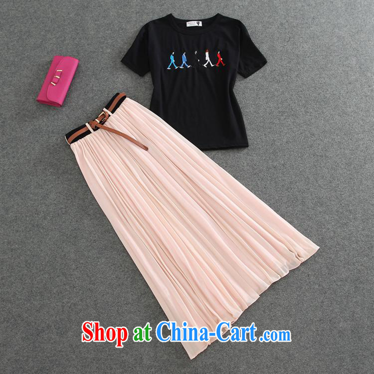 Orange Ngai advisory committee * 2015 summer Korean New embroidered cotton shirt Elastic waist long skirt with belt Kit white XL pictures, price, brand platters! Elections are good character, the national distribution, so why buy now enjoy more preferential! Health