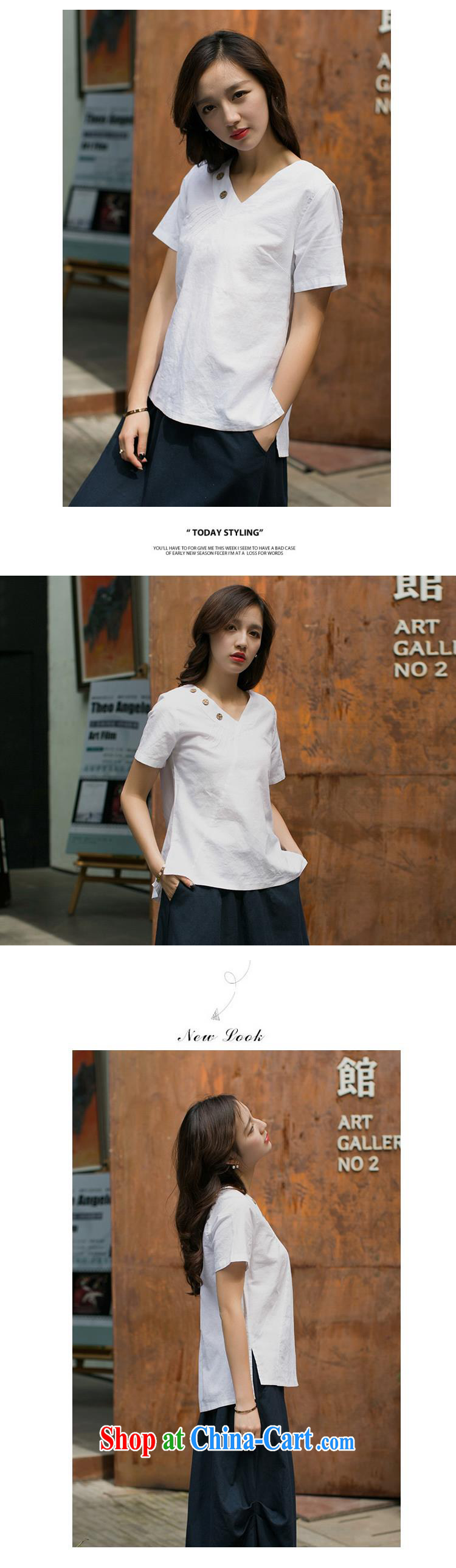 Sunny commuter store summer 2015 the latest women literary T shirts stylish V-neck collar, the charge-back design cultivating women T-shirt water blue XL pictures, price, brand platters! Elections are good character, the national distribution, so why buy now enjoy more preferential! Health