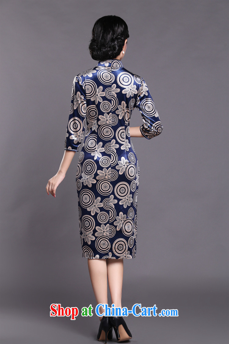 Joe is still a high-won gold velour cheongsam dress 7 cuffs, long dress HGR 004 blue XXXL pictures, price, brand platters! Elections are good character, the national distribution, so why buy now enjoy more preferential! Health