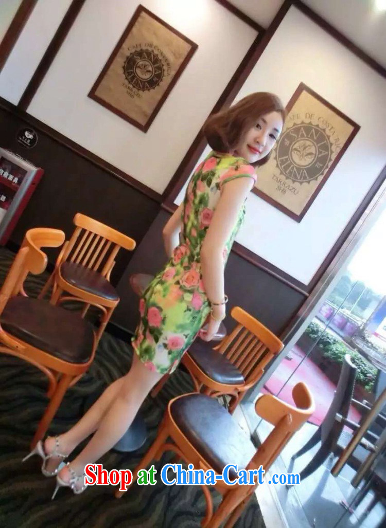 Diane of Mephidross retro style name Yuan flowers cheongsam reconstructed Stretch Dress gray M pictures, price, brand platters! Elections are good character, the national distribution, so why buy now enjoy more preferential! Health