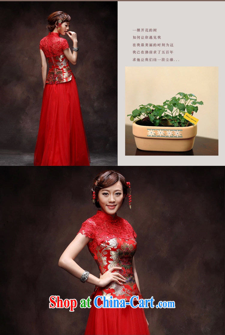 David WILSON, bridal wedding dress skirt Chinese red-su Wo service 2015 spring and summer new stylish retro long serving toast red 9 cuff XXL pictures, price, brand platters! Elections are good character, the national distribution, so why buy now enjoy more preferential! Health