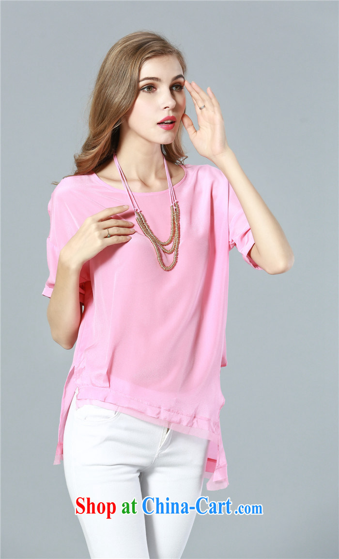 Ya-ting in Europe and store high-end ladies' silk shirt solid female silk, short-sleeved shirt T female T-shirt green XL pictures, price, brand platters! Elections are good character, the national distribution, so why buy now enjoy more preferential! Health