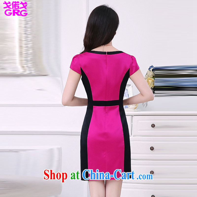 Al Gore called the 2015 new women summer short-sleeved stamp the code cheongsam dress of red XXXL - size is large, the combined Gore, shopping on the Internet