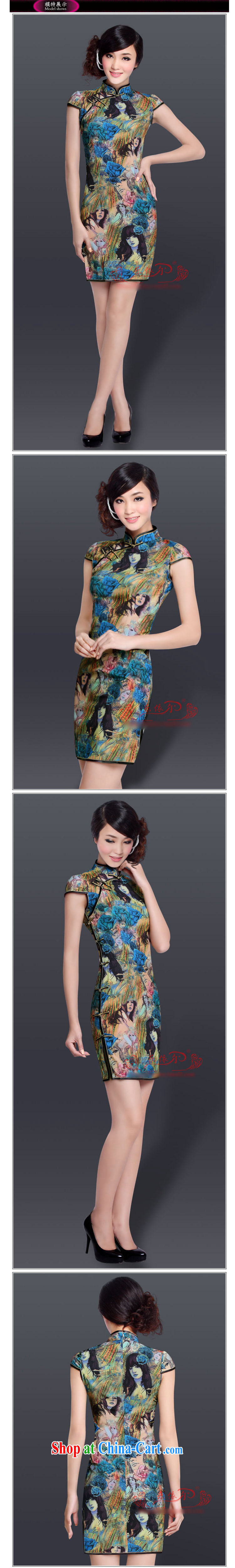And, according to summer dress qipao female Chinese Antique improved stylish daily outfit-Lao Shen cheongsam dress LYE 1306 Map Color XXL pictures, price, brand platters! Elections are good character, the national distribution, so why buy now enjoy more preferential! Health