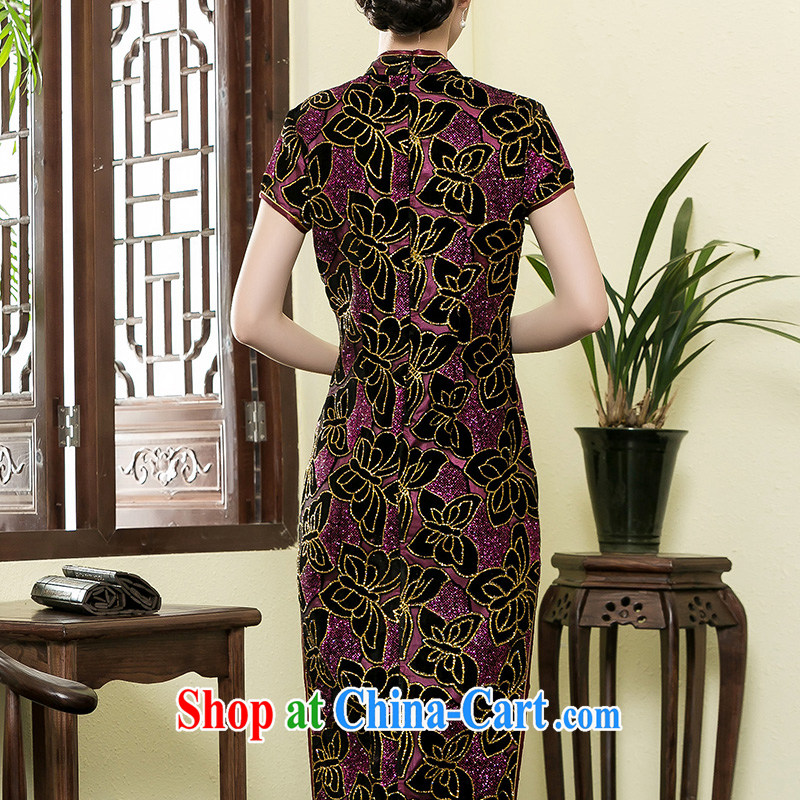 Yin Yue NARS summer 2014 new wool long cheongsam dress daily improved mother female stylish taxi dresses picture color XXXL seal, Yin Yue, shopping on the Internet