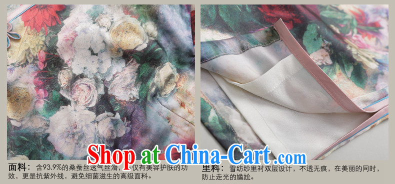 Bong-amphibious gulping floral 2015 spring and summer new short Silk Cheongsam beauty graphics thin sauna elegant silk cheongsam dress DQ 1572 fancy XXXL pictures, price, brand platters! Elections are good character, the national distribution, so why buy now enjoy more preferential! Health