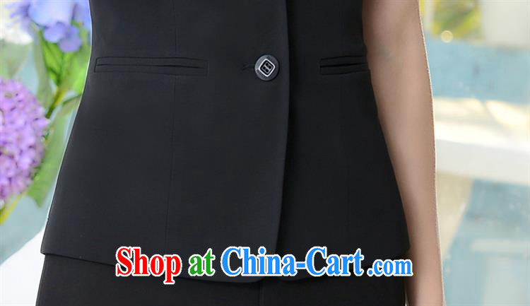 Classic summer 2 piece snap-short-sleeved thin anti-wrinkle not discolored female package office clerk managers work with black jacket + pants XXXL pictures, price, brand platters! Elections are good character, the national distribution, so why buy now enjoy more preferential! Health