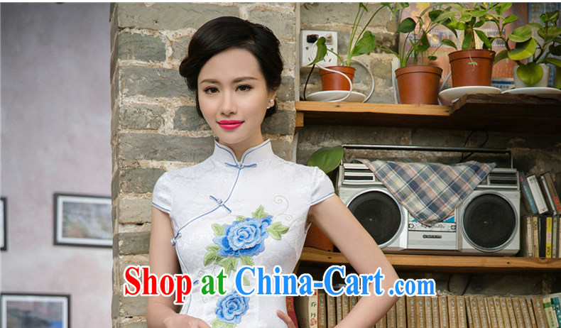 Bong-amphibious NTHU summer 2015 new improved stylish dresses and elegant Lace Embroidery cheongsam beauty dresses DQ 15,157 blue flower XXL pictures, price, brand platters! Elections are good character, the national distribution, so why buy now enjoy more preferential! Health