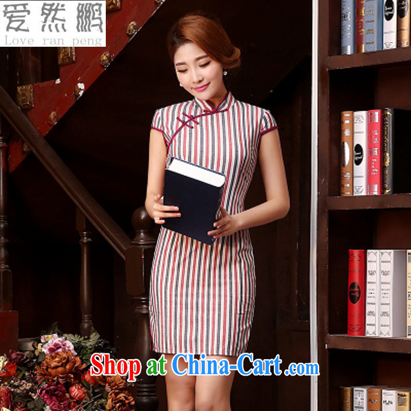 2015 new, improved stylish everyday dresses beauty Art Nouveau grid girls short appointment dresses A the increased number of XXL pieced, love so Pang, and shopping on the Internet
