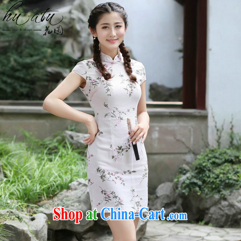spend the summer new female cheongsam Chinese Chinese improved, for a tight cotton Ma forgetting D. Short cheongsam dress forgetting D. 2XL, spend figure, and shopping on the Internet