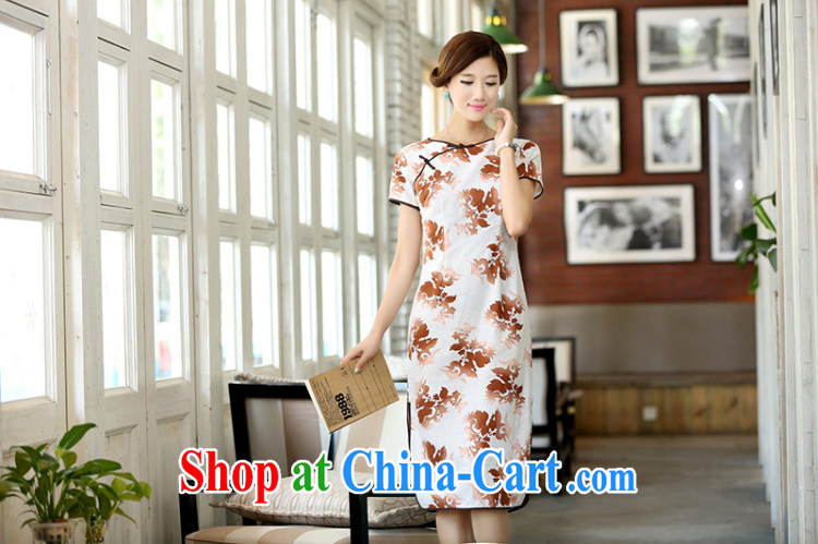 Dan smoke summer Women's clothes cotton the field for a field manual for improved short-sleeved, long-neck dresses smiling 2 XL pictures, price, brand platters! Elections are good character, the national distribution, so why buy now enjoy more preferential! Health