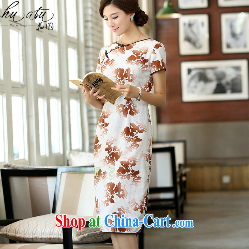 spend the summer Women's clothes cotton the field characteristics for a field manual for improved short-sleeved, long-neck dresses smiling 2 XL, spend, and, shopping on the Internet
