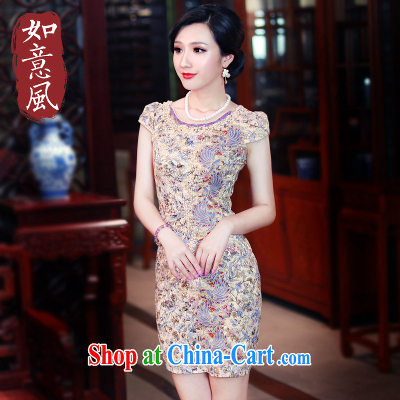 Ruyi style in a new, summer 2015 improved cheongsam dress stylish Stamp Day qipao dresses 5431 5431 fancy XXL sporting, wind, shopping on the Internet