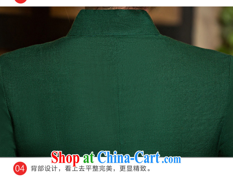 pro-am 2015 new Chinese cheongsam dress shirt summer female daily ethnic wind Chinese improved fashion cheongsam dress dark green 9 cuff flower + White skirt in 2 XL pictures, price, brand platters! Elections are good character, the national distribution, so why buy now enjoy more preferential! Health