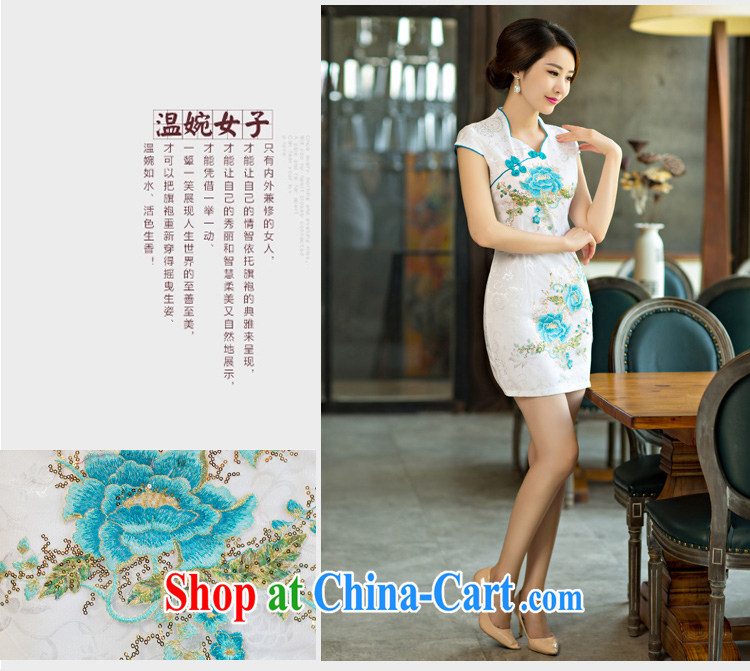 2015 XGW new dresses summer improved the Code women toast clothing cheongsam dress short red XL pictures, price, brand platters! Elections are good character, the national distribution, so why buy now enjoy more preferential! Health